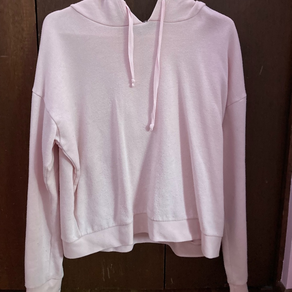 Pink hooded sweater
